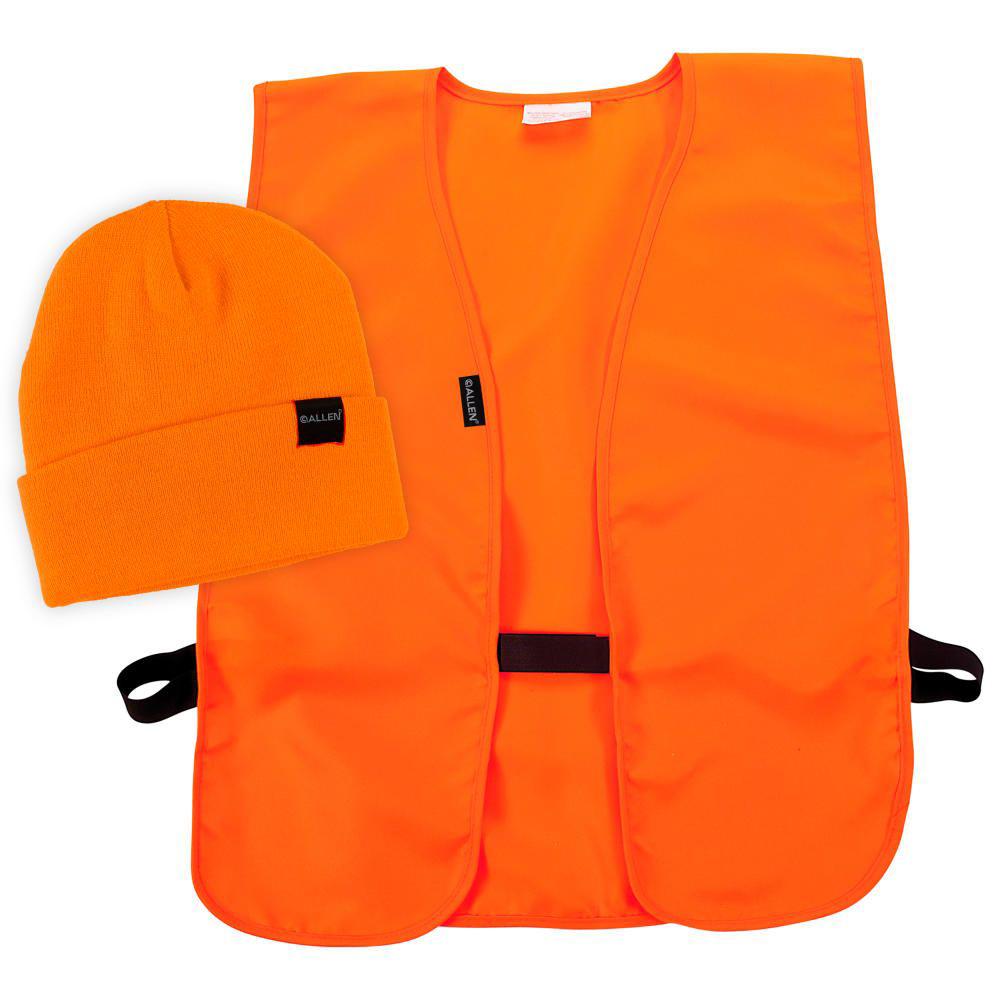 Allen Blaze Orange Vest and Stocking Cap Combo M/XL Safety Outdoor Apparel - POWER FIT SHOP — Powering Preparedness, Health & Home