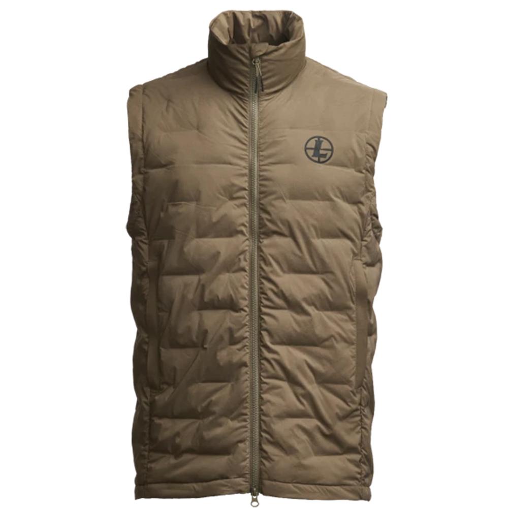 Chattanooga Leupold Arcus insulated vest in ash green, lightweight outdoor performance wear, designed for outdoor activities.