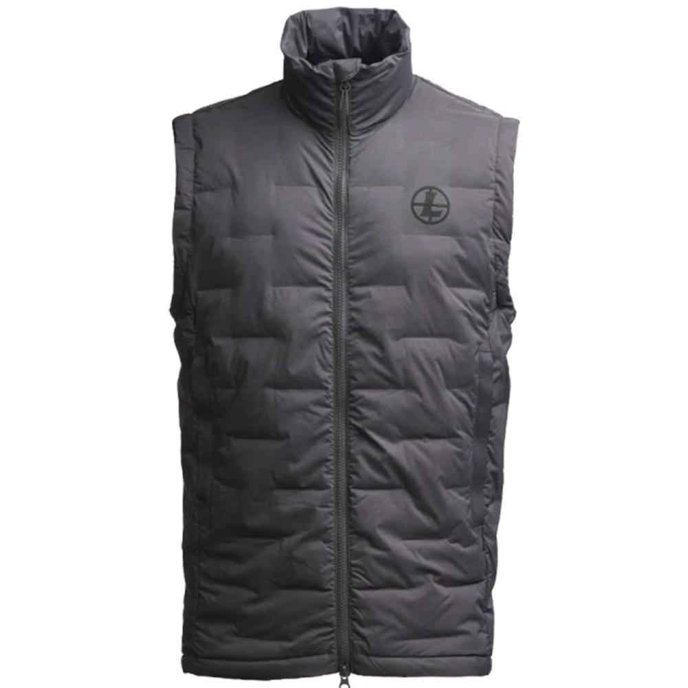 Charcoal Leupold Arcus insulated vest for men, Chattanooga outdoor performance vest with warm, lightweight insulation and durable fabric.