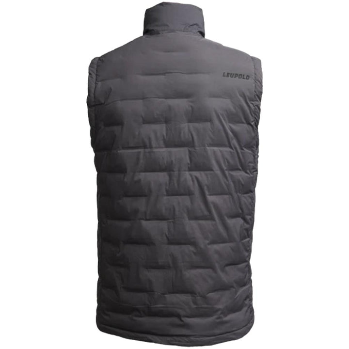 Chattanooga Leupold Arcus insulated vest in charcoal, size L, designed for outdoor performance and warmth.