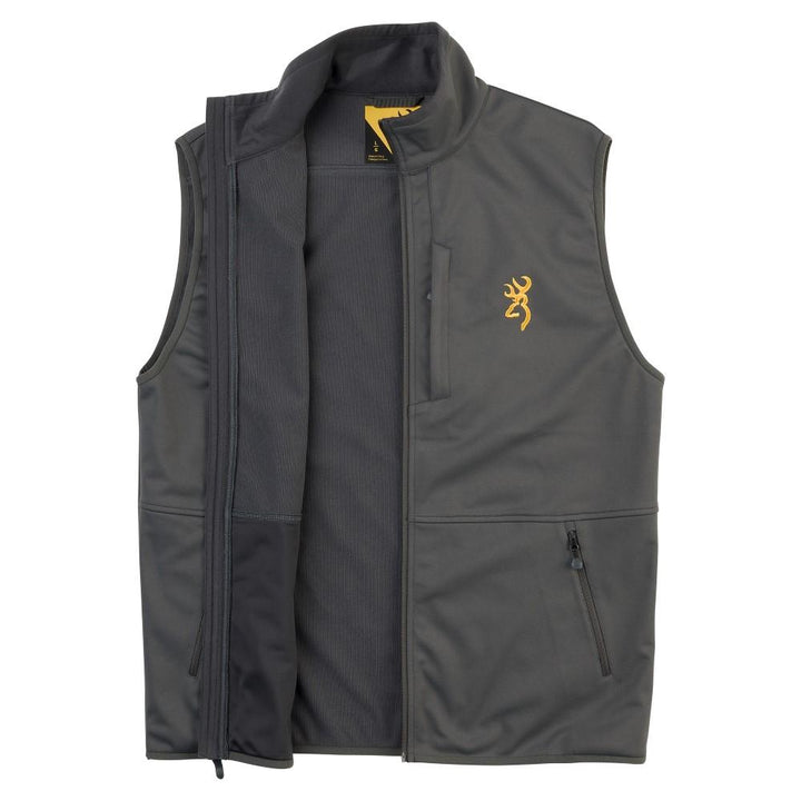 Chattanooga Browning Softshell Carbon vest, lightweight outdoor performance vest in large size, designed for rain and outdoor activities.