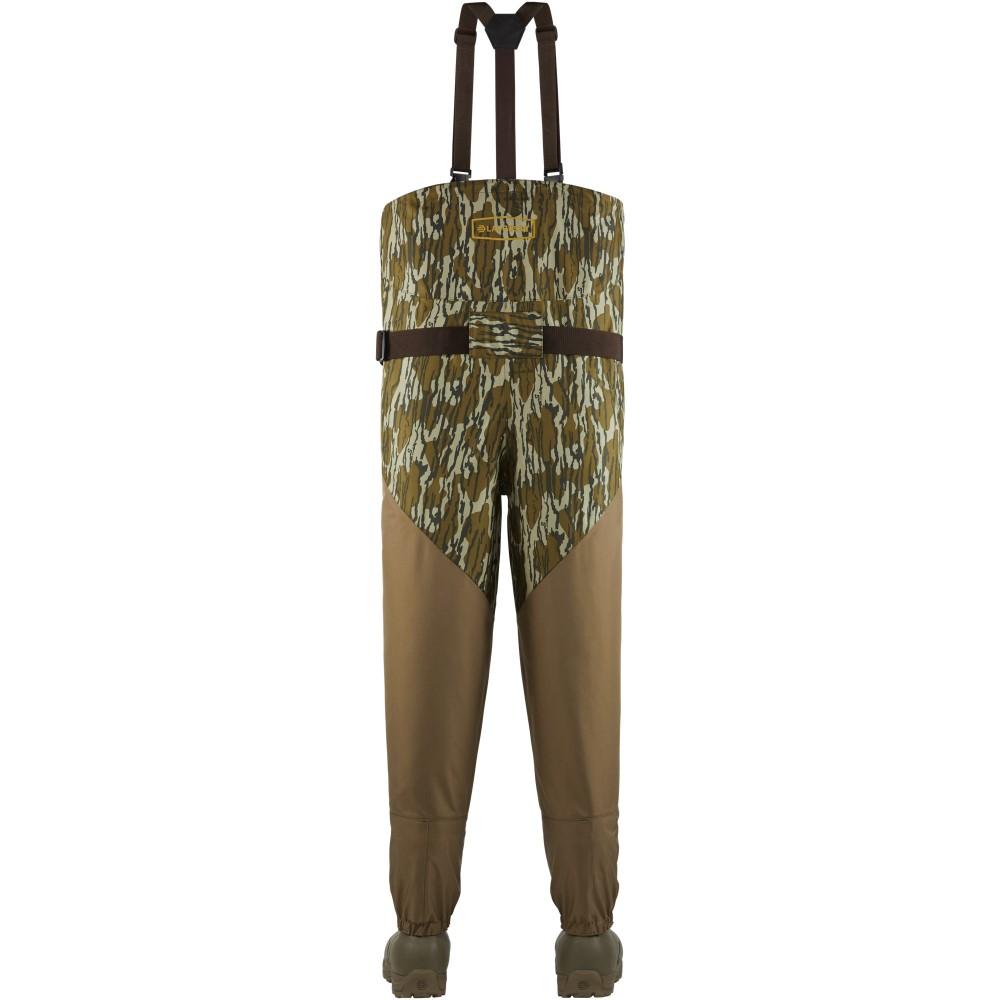 Chattanooga LaCrosse Alpha Agility Select Zip Mossy Oak Bottomland 1600G waders and wading boots, size 12, with camouflage pattern