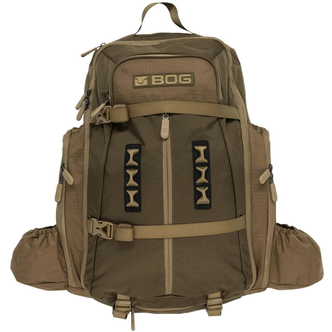 Chattanooga BOG Aluminum Stay Day Pack waist pack in FDE, durable outdoor camping and hiking carry backpack with adjustable straps.