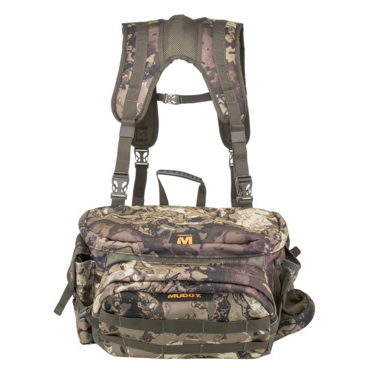 Chattanooga Muddy Pro Lumbar 500 Pack Veil Canyon Grey lightweight outdoor waist pack with multiple compartments and adjustable straps.