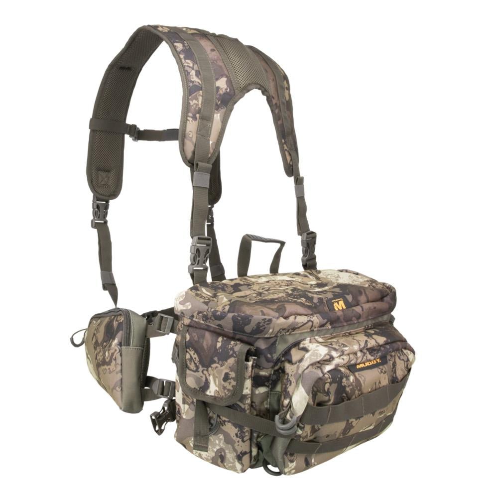 Chattanooga Muddy Pro Lumbar 500 Pack waist pack in Veil Canyon Grey, lightweight outdoor backpack with multiple compartments.