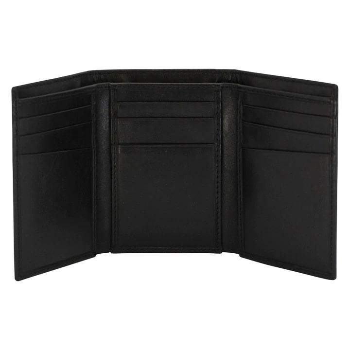 Rugged Rare Tri - Fold Wallet Black Leather Slim Durable Lightweight Men Women - POWER FIT SHOP — Powering Preparedness, Health &amp; Home