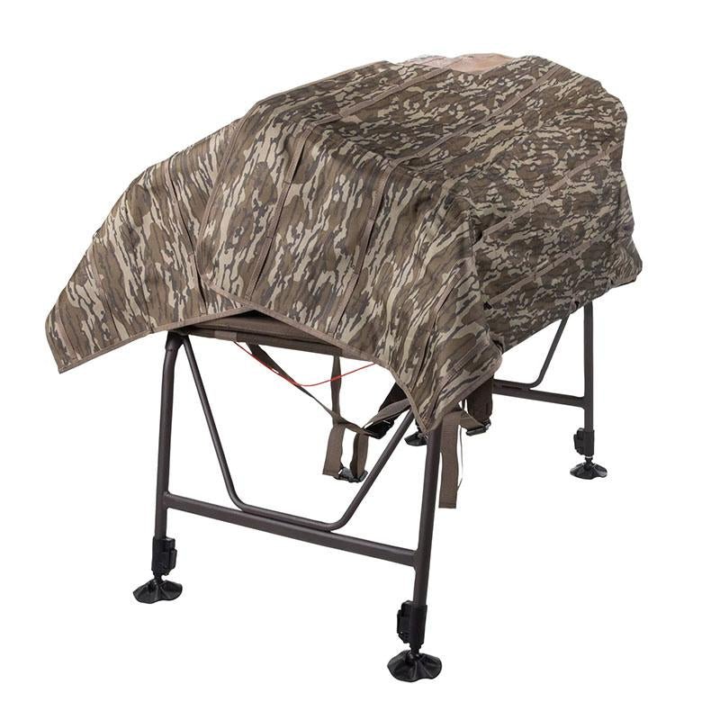 Chattanooga InvisiMan Blind Mossy Oak Bottomland waterfowl blind for outdoor hunting, durable camo gear for waterfowl hunting.