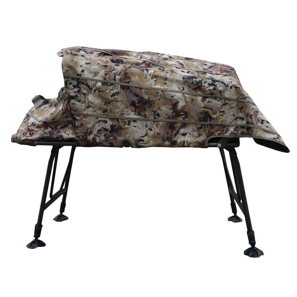 Chattanooga MOmarsh InvisiMan waterfowl blind in Optifade Marsh camo, durable outdoor concealment gear for hunting and wildlife photography.