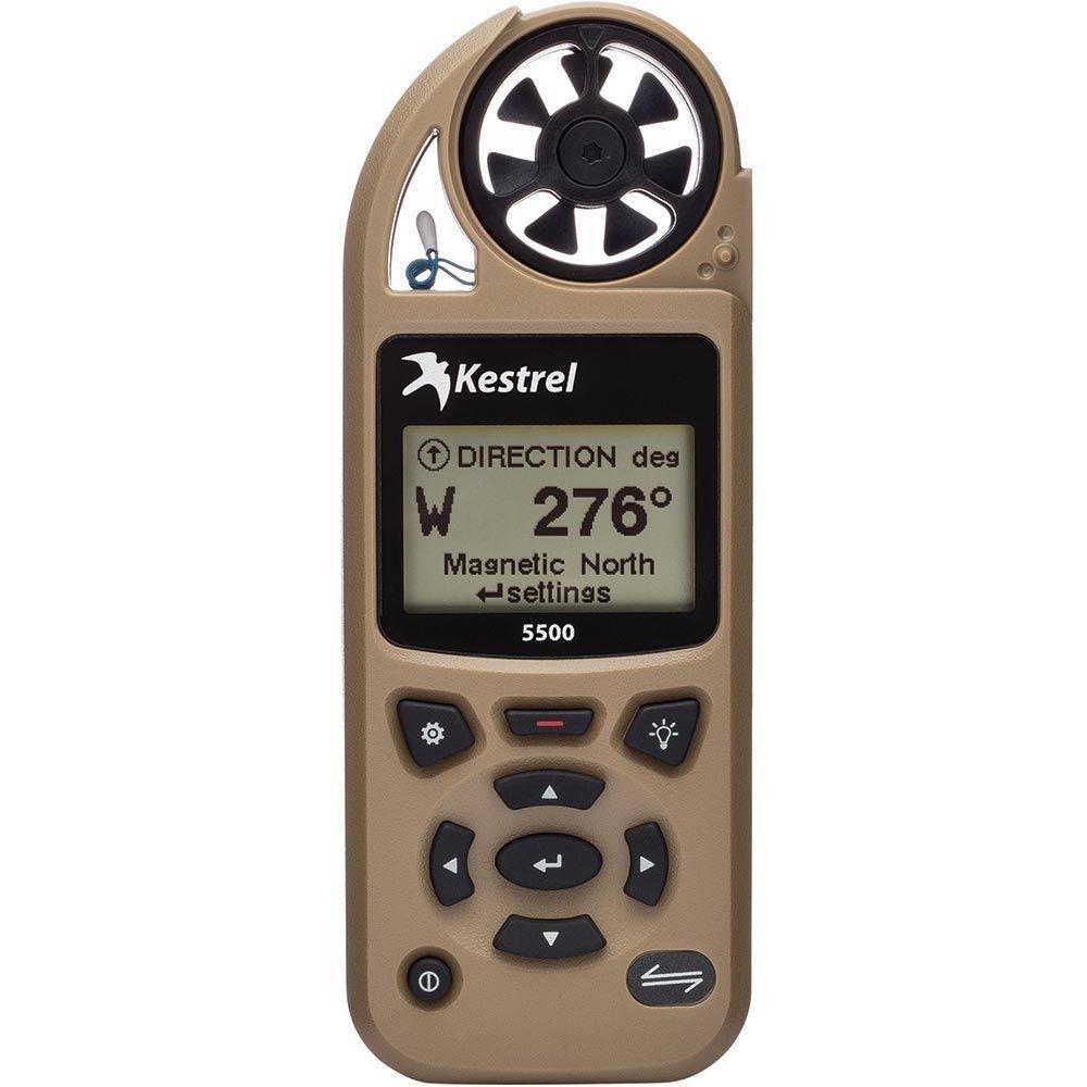 Chattanooga Kestrel 5500 Weather Meter with Bluetooth LiNK, vane mount, desert tan handheld device for accurate weather measurement