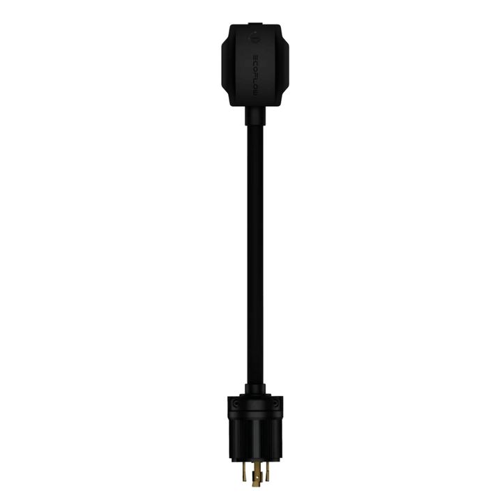 EcoFlow AC generator charging adapter and cable, 1.6 ft power input-output solution for efficient energy transfer.