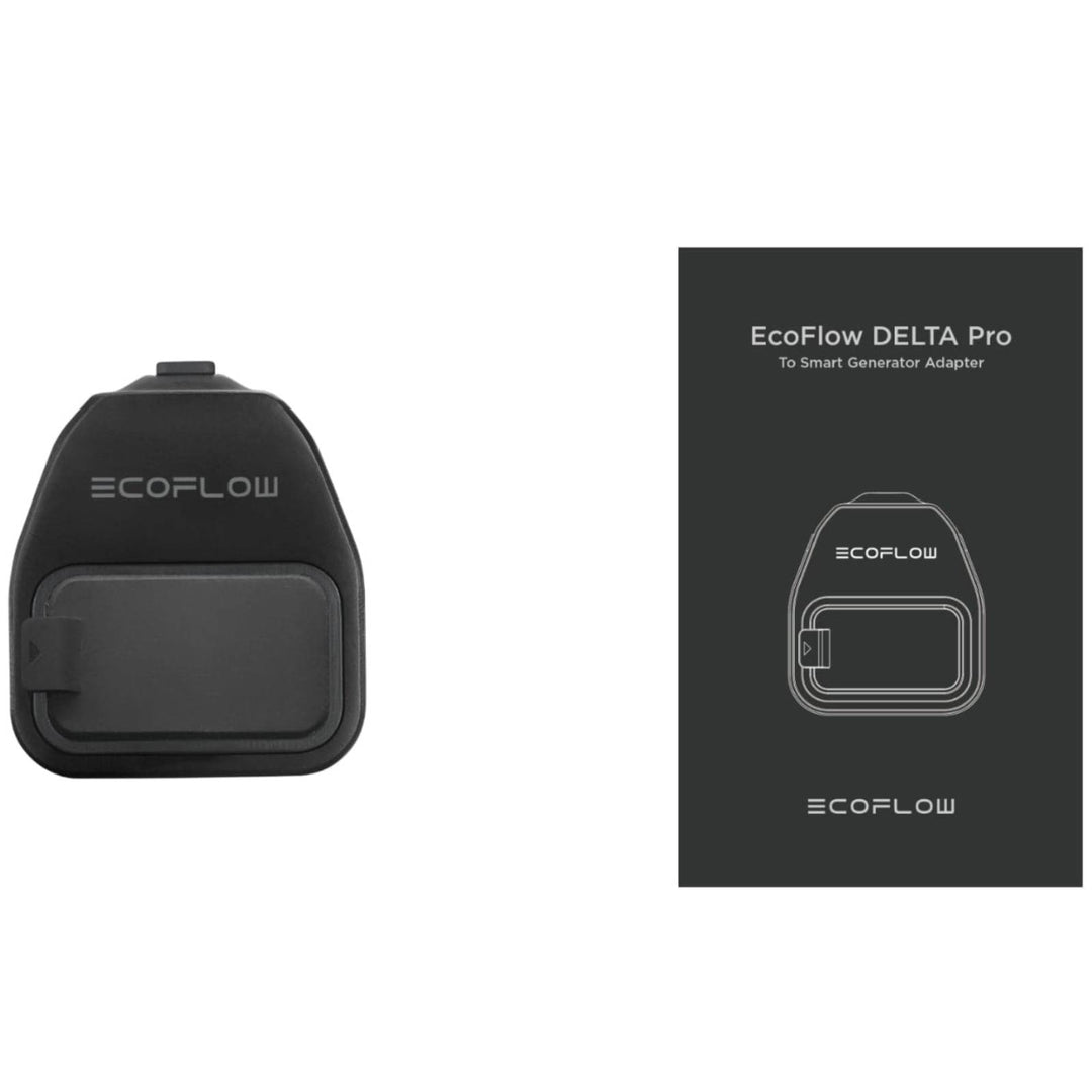 EcoFlow Smart Generator Adapter connects to EcoFlow smart generator for seamless power transfer and compatibility.