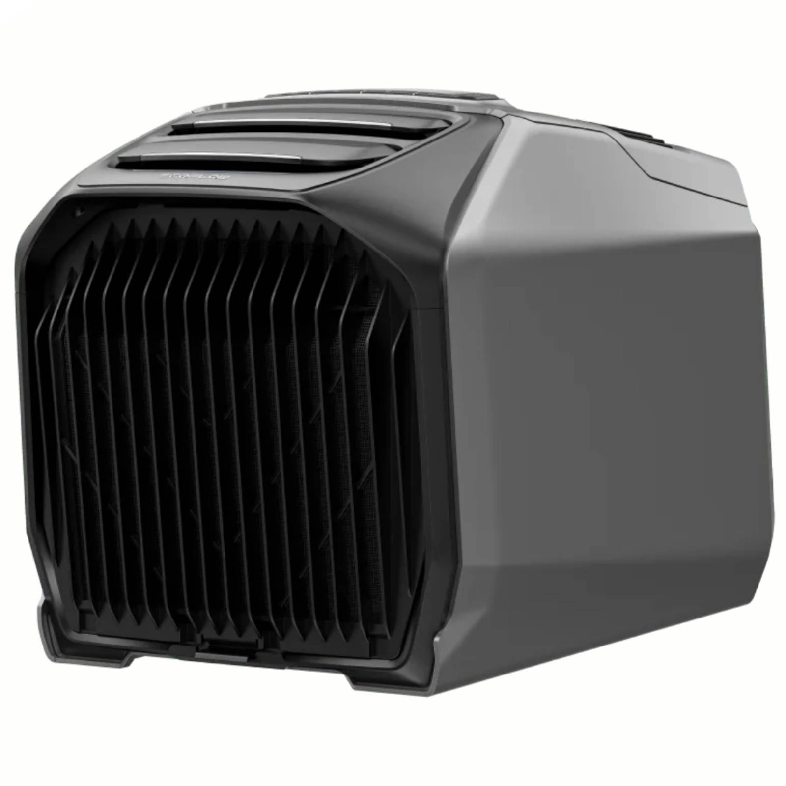 EcoFlow WAVE 3 portable air conditioner with sleek design, showcasing its compact size and cooling vents for fast energy-efficient cooling.