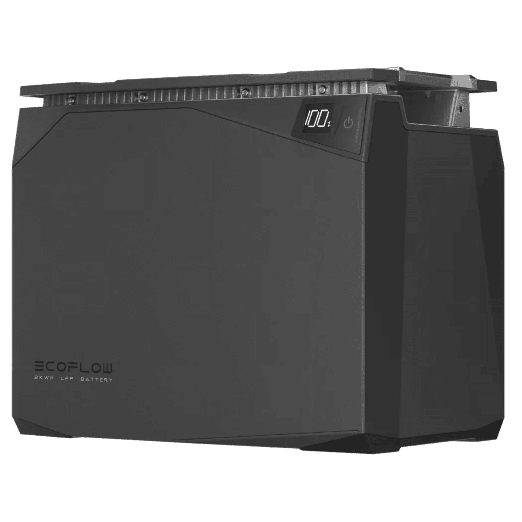 EcoFlow 2KWh LFP battery, portable power solution with reliable lithium iron phosphate battery for outdoor and emergency use.