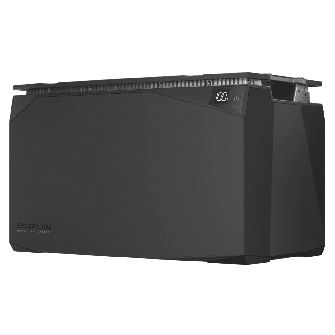 EcoFlow 2KWh LFP battery, a reliable portable power solution, shown with compact design and battery terminals.