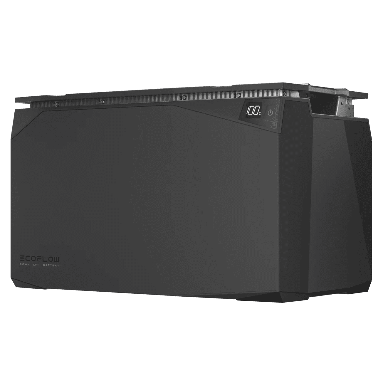 EcoFlow 2KWh LFP battery, a reliable portable power solution, shown with compact design and battery terminals.
