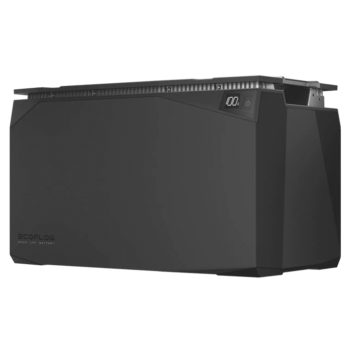 EcoFlow 2KWh LFP battery, a reliable portable power solution, shown with compact design and battery terminals.