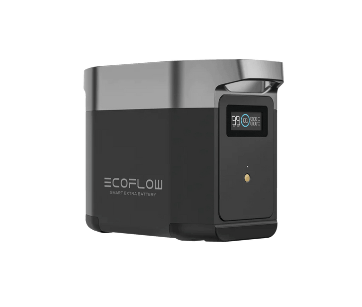 EcoFlow DELTA 2 Extra Battery 1024Wh portable power bank for outdoor and home use, showing the compact battery device.