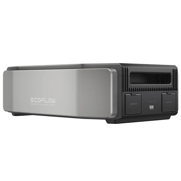 EcoFlow Delta Pro Ultra batteries, 6kWh portable energy storage, showing two compact, high-capacity battery units for backup power.