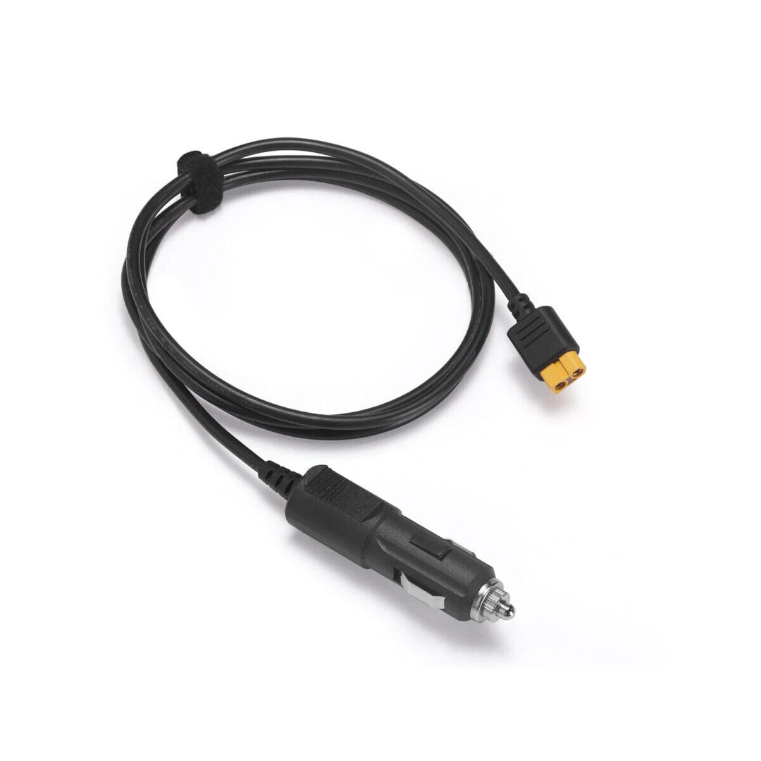 EcoFlow car charging cable for portable power, 1.5 meters long, durable and reliable for in-vehicle charging.