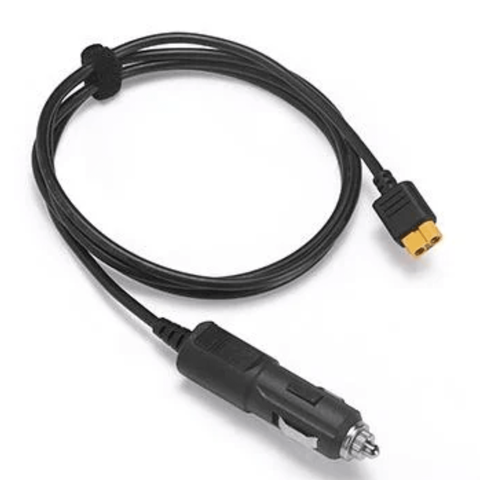 EcoFlow car charging cable, 1.5m length, used for portable power charging in vehicles, with durable and reliable design.