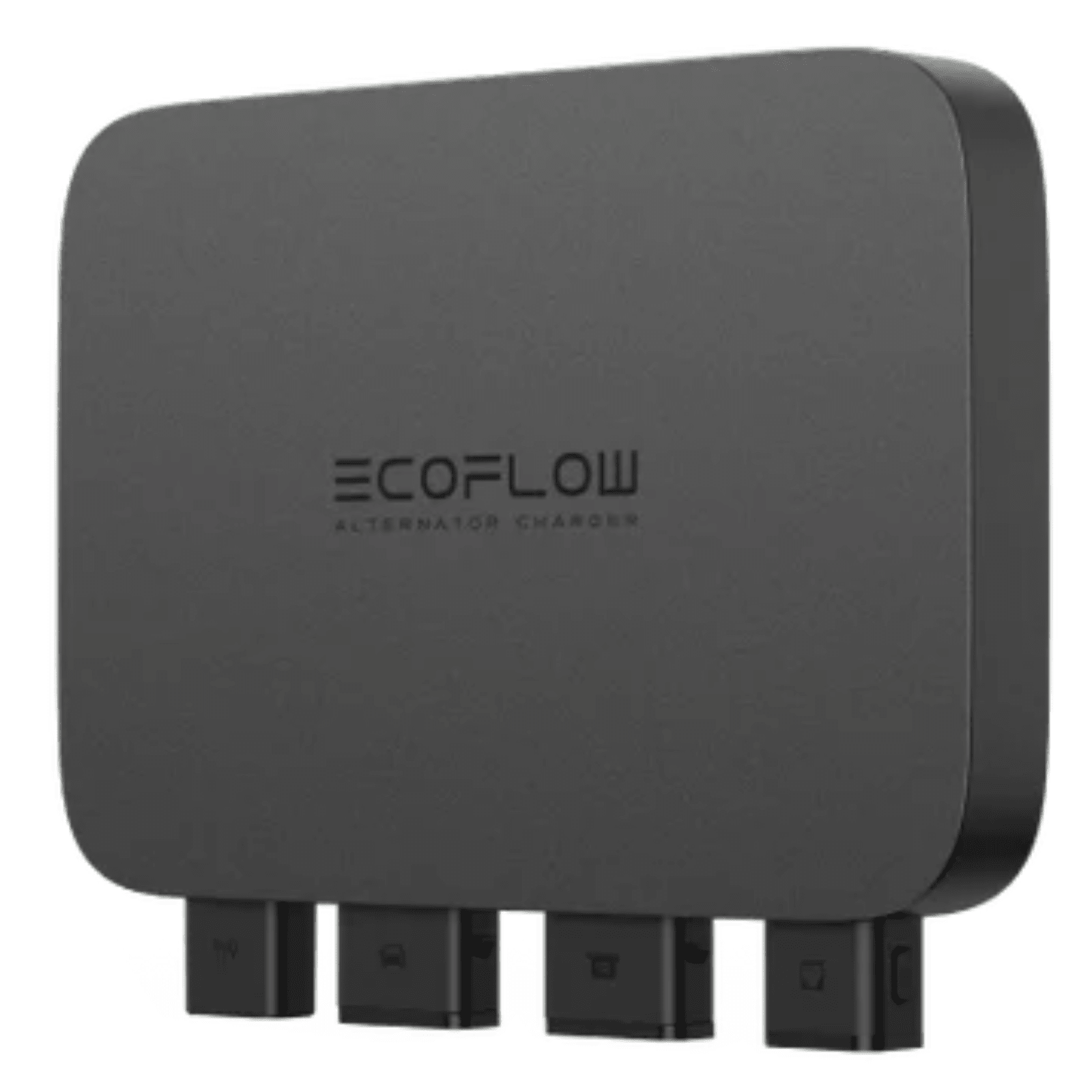 EcoFlow 800W 3-in-1 fast DC-DC alternator charger for power stations, showcasing the compact charger device from EcoFlow.