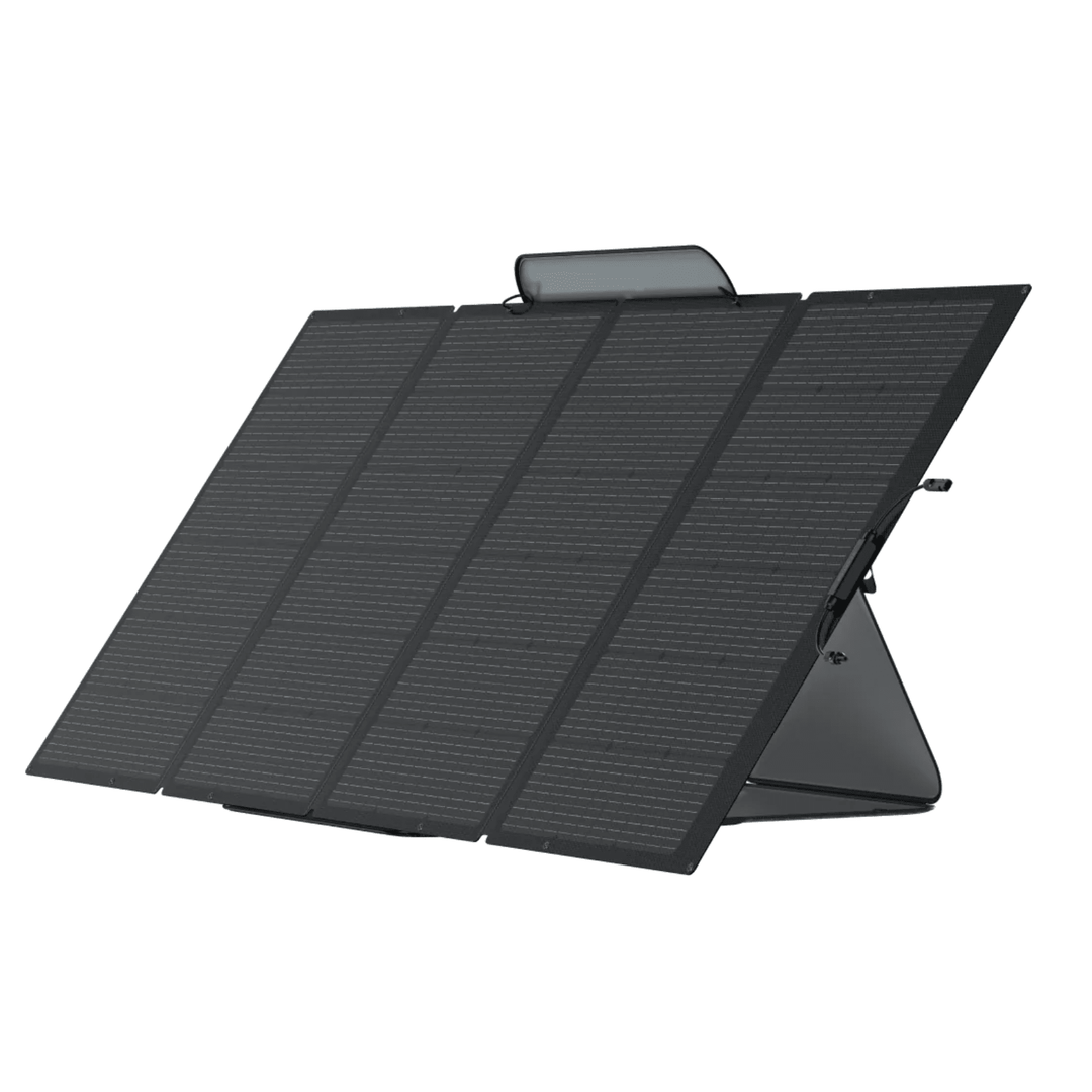 EcoFlow DELTA Pro Ultra inverter with a battery and a 400W solar panel for portable solar power solutions.