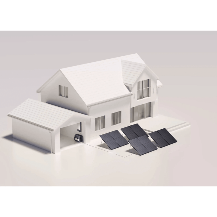 EcoFlow DELTA Pro Ultra inverter with one battery and two 400W portable solar panels for renewable energy storage and power.