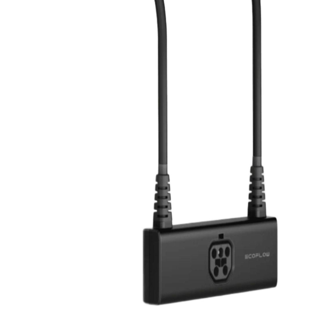 EcoFlow Double Voltage Hub for Smart Home Panel 2, input and output ports, compact device for efficient voltage management