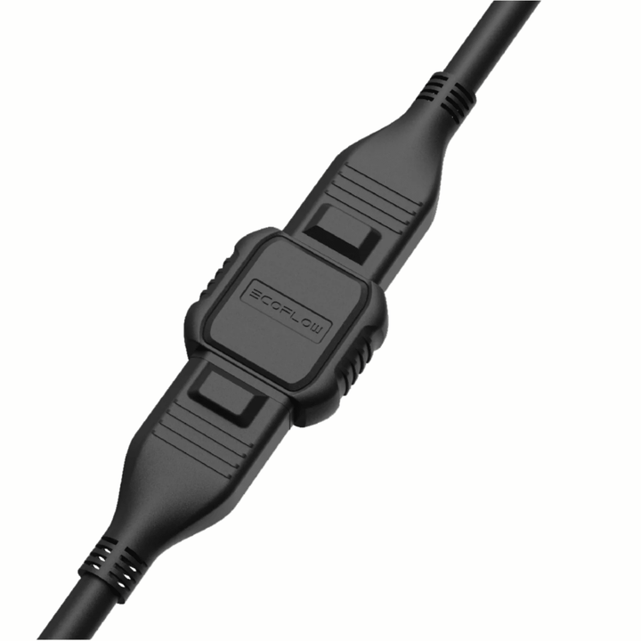 EcoFlow extra battery cable connector for power stations and generators, showing the cable and connector details.