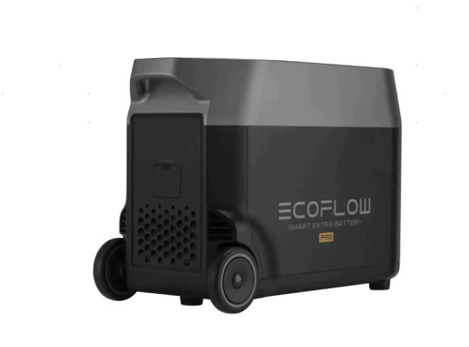 EcoFlow DELTA Pro Extra Battery 3600Wh showing the portable battery unit with EcoFlow branding for use with the Delta Pro.