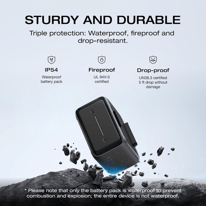 EcoFlow RIVER 3 Plus portable power station with 600Wh extra battery, showing the compact, portable design and battery ports.