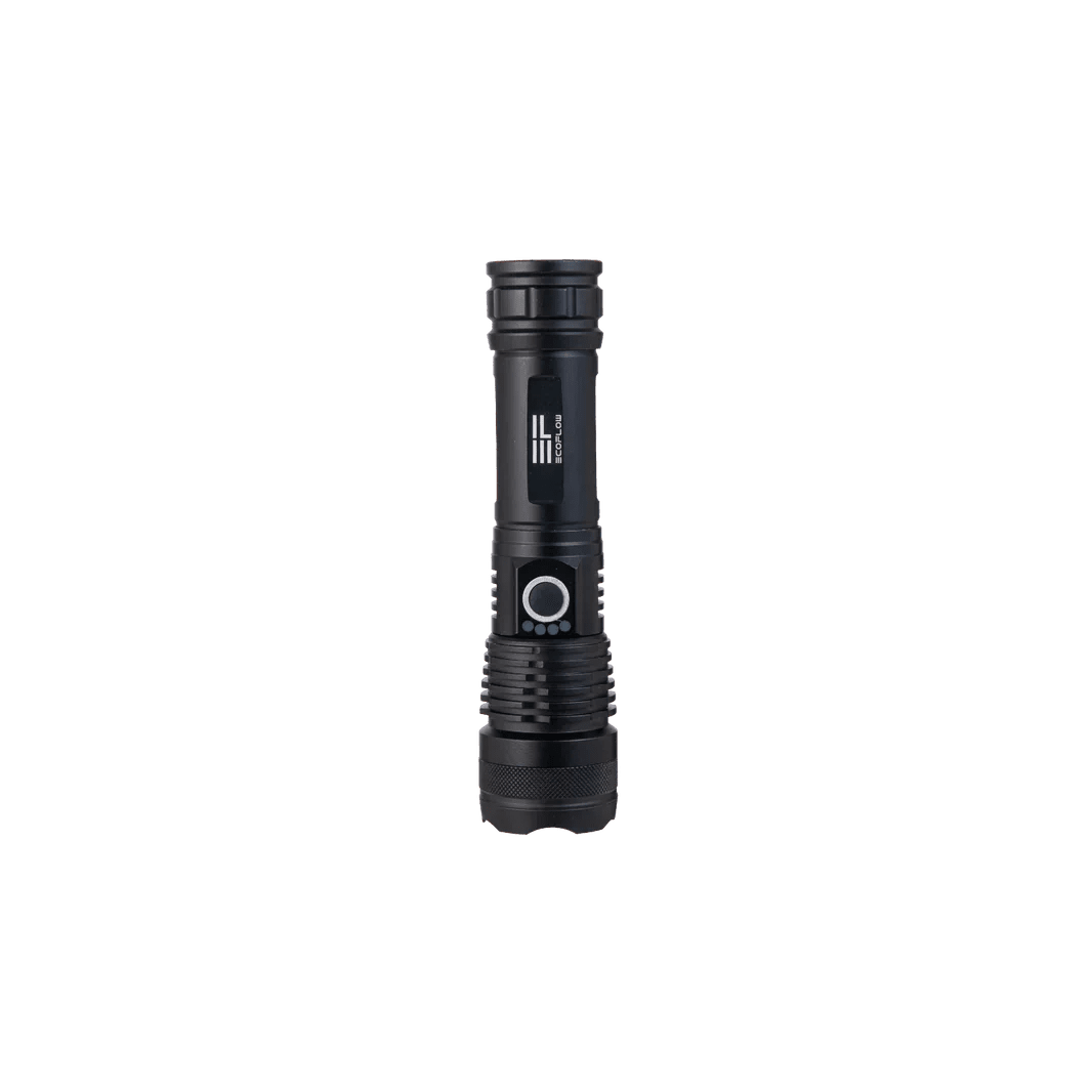 EcoFlow high-brightness portable LED flashlight for outdoor use, compact and durable for camping, hiking, and outdoor activities.