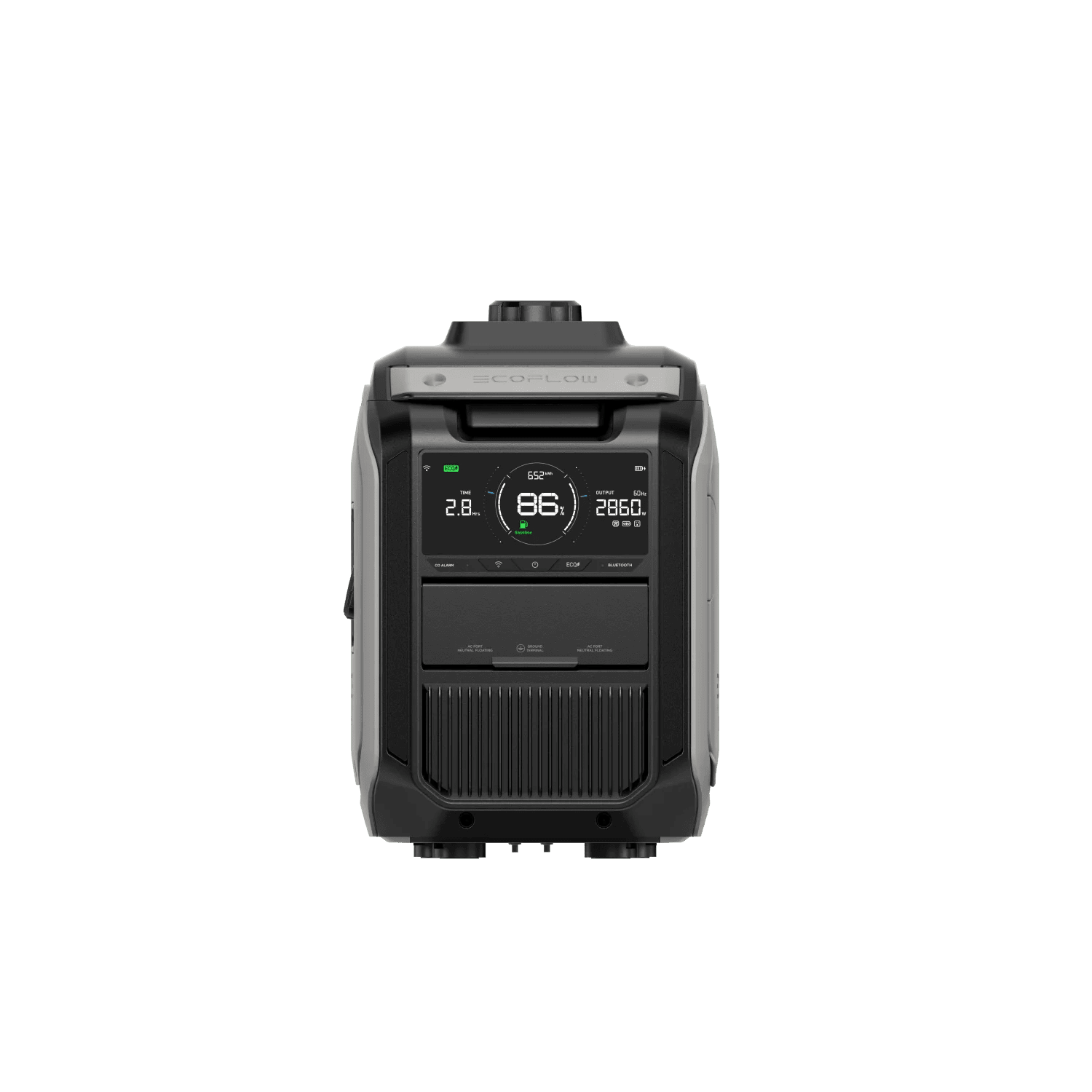 EcoFlow Smart Solar and Gas Generator 3000, portable power solution, with solar panels and gas engine for emergency and outdoor use.