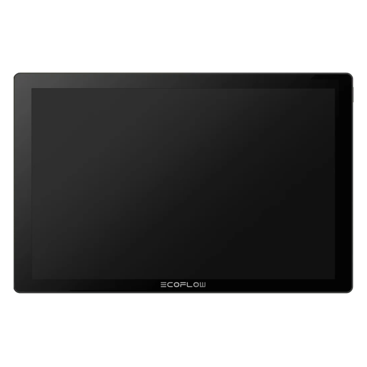 EcoFlow Power Insight touchscreen home energy manager with a 10-inch display showing energy data and system controls.