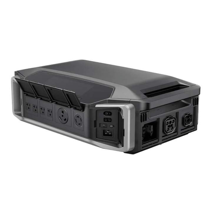 EcoFlow DELTA Pro Ultra inverter unit for high power backup, showcasing the compact design and connection ports on the device.