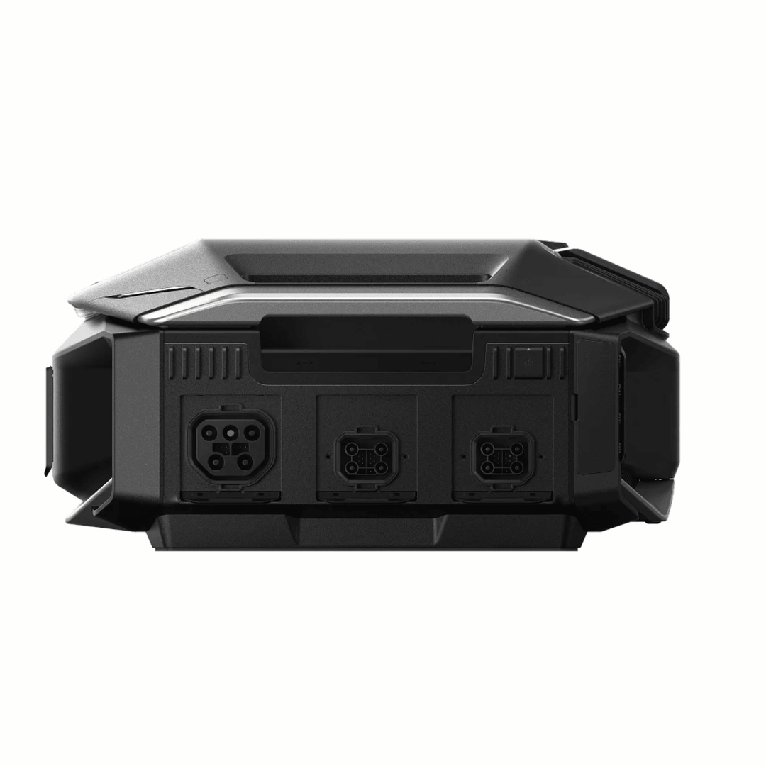 EcoFlow DELTA Pro Ultra X inverter with attached battery, portable power device for reliable energy storage and output.