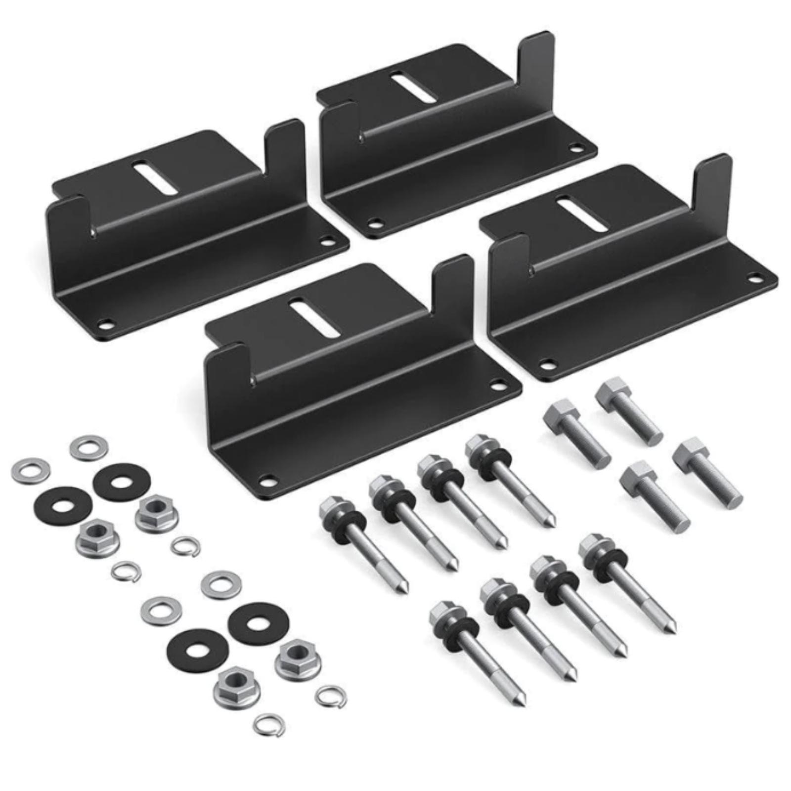 EcoFlow Rigid Solar Panel Mounting Feet With Screws Washers And Nuts - Durable mounting hardware for solar panel installation.