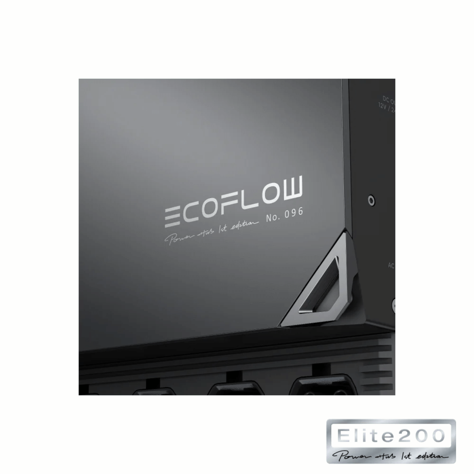 EcoFlow off-grid RV solar power backup kit showing 5kVA 48V 30A power supply with cables and control panel.