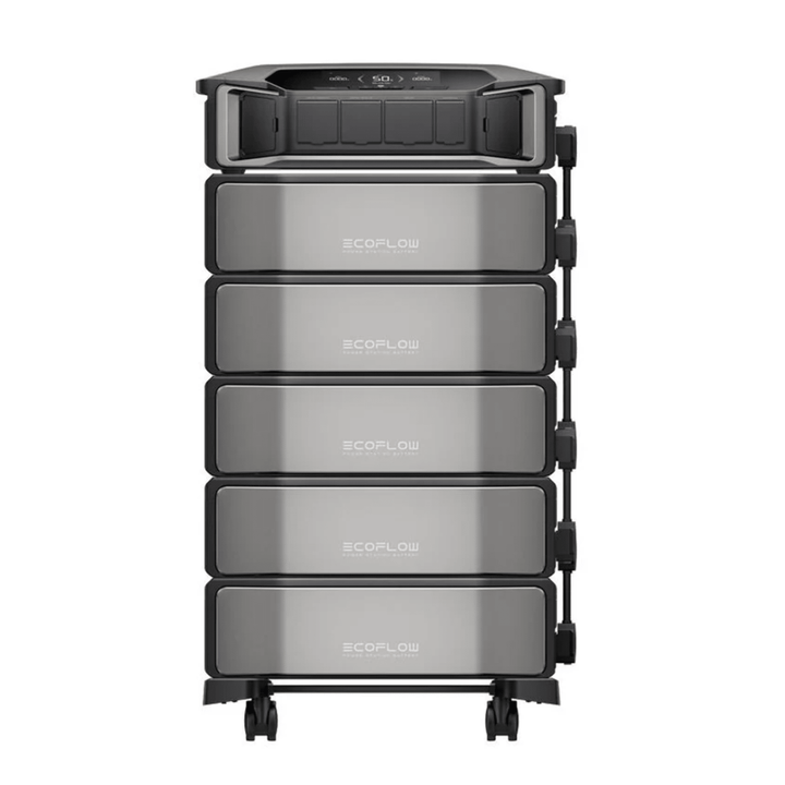 EcoFlow Delta Pro Ultra portable power stations with batteries and solar panels, including Smart Panel 2 and 24 400W solar panels.