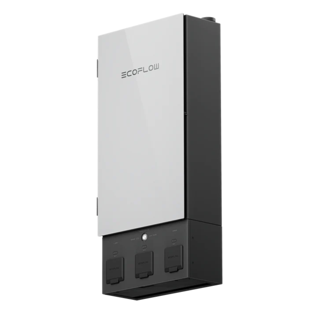 EcoFlow Delta Pro Ultra portable power stations with batteries and solar panels, including smart panel and multiple 400W solar panels.
