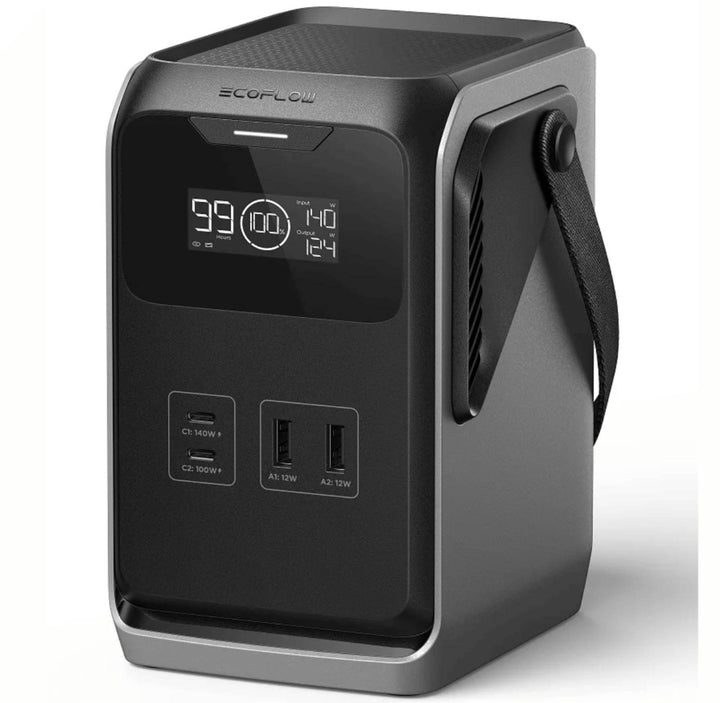 EcoFlow TRAIL 200DC portable power station with 192Wh battery, compact lightweight design, ideal for on-the-go charging.