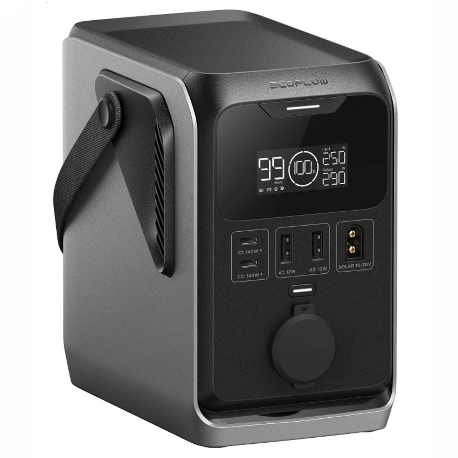 EcoFlow TRAIL 300DC portable power station and battery, compact and lightweight 288Wh DC power bank for on-the-go charging.