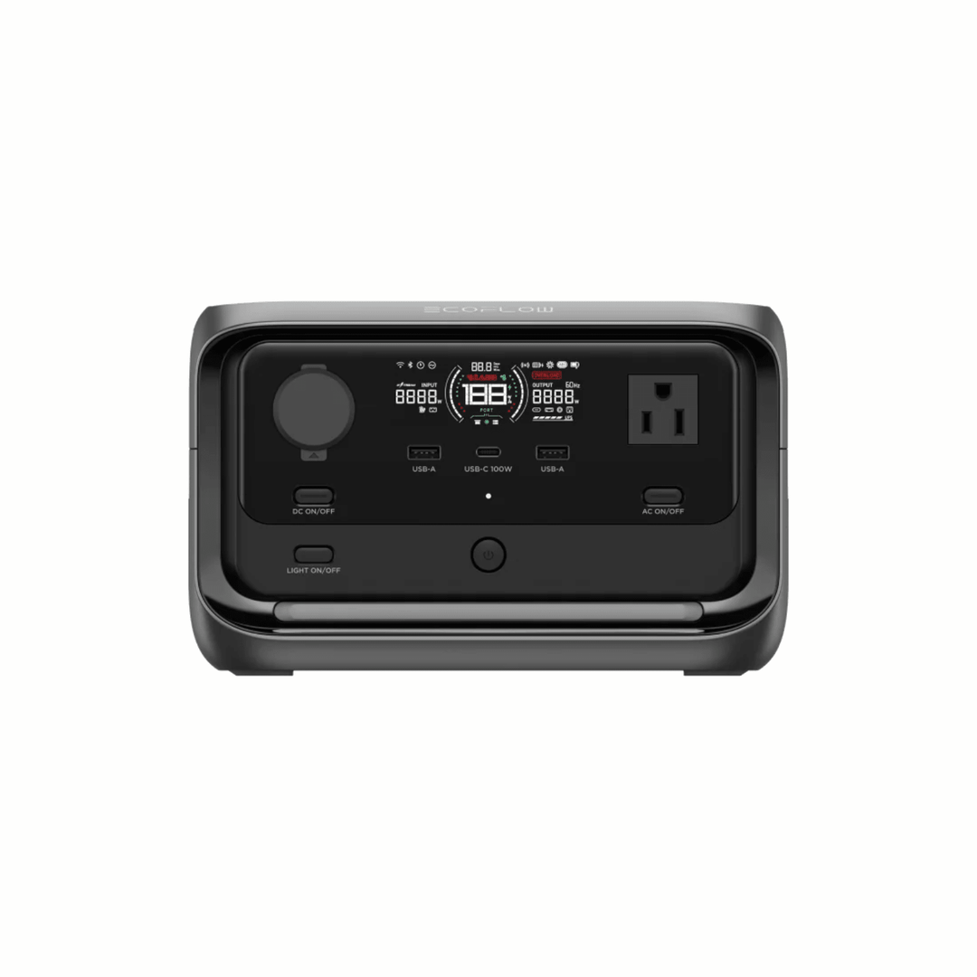 EcoFlow RIVER 3 Max Plus portable power station with 600W output, compact design, whisper-quiet operation, and up to 2x runtime.