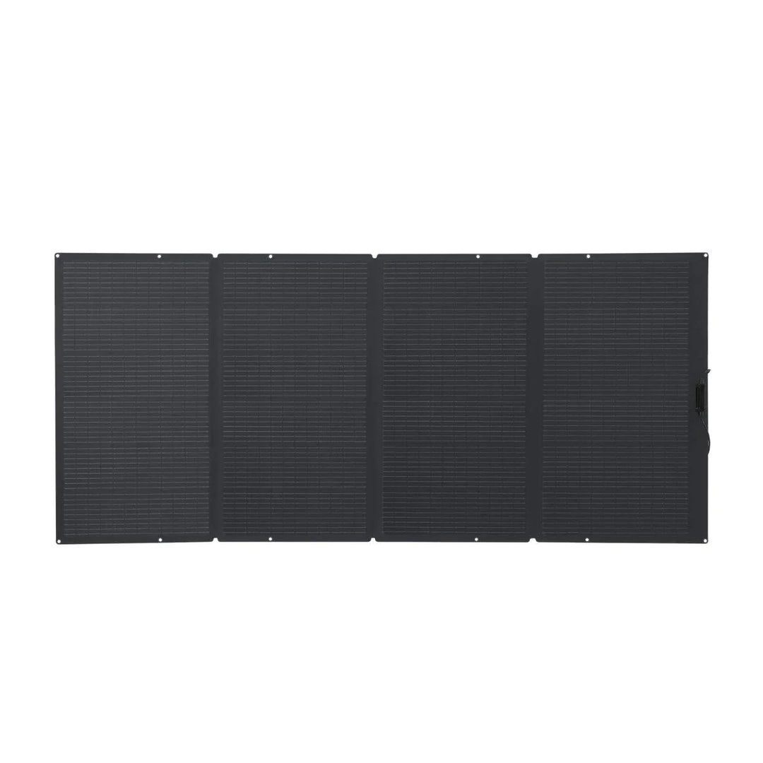 EcoFlow DELTA 2 Max portable power station with 2048Wh capacity and 400W solar panel for renewable energy charging.