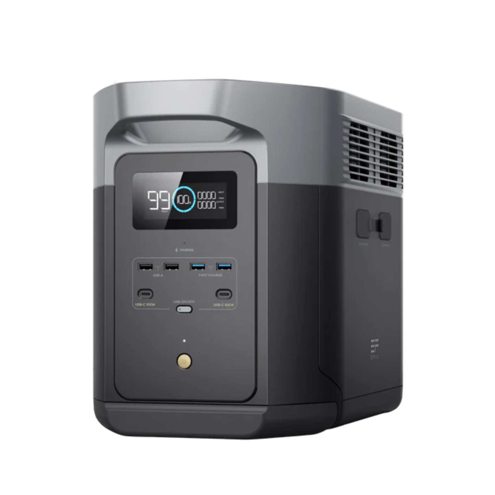 EcoFlow portable power stations with solar panel, featuring the DELTA 2 Max and DELTA 3 Plus models, for off-grid energy.