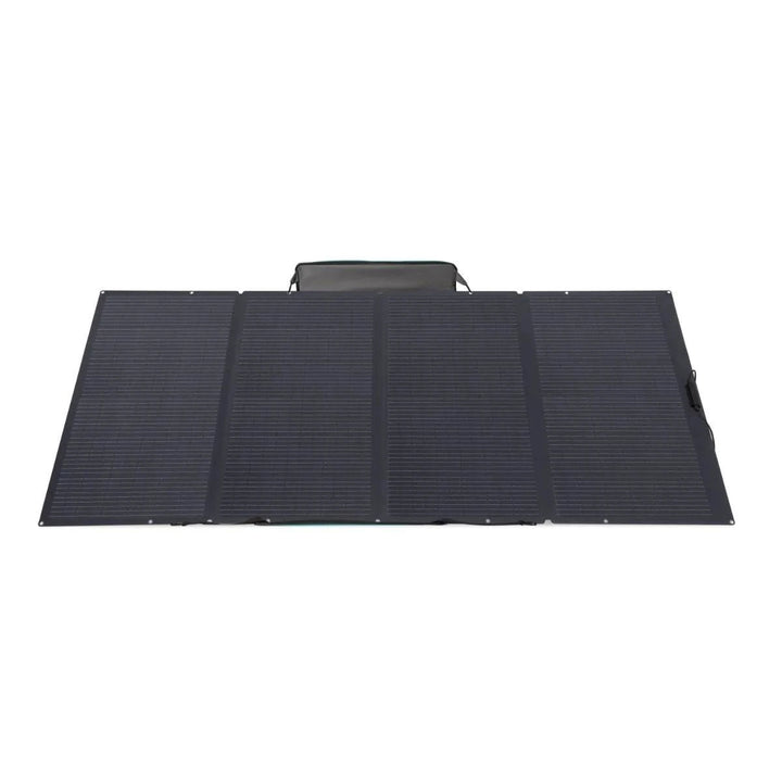 EcoFlow DELTA Pro portable power station with 3600Wh capacity and 400W solar panel for renewable energy and mobile power backup.
