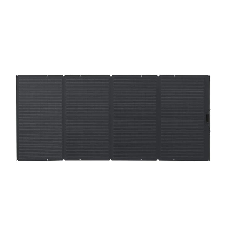 EcoFlow DELTA Pro portable power station with 3 400W solar panels, high-capacity 3600Wh energy storage, ideal for outdoor power needs.