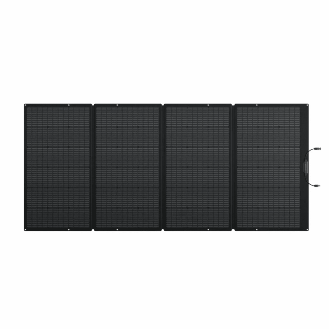 EcoFlow Delta Pro Ultra portable power stations with 15 batteries, Smart Panel 2, and 24 400W solar panels in a setup image.