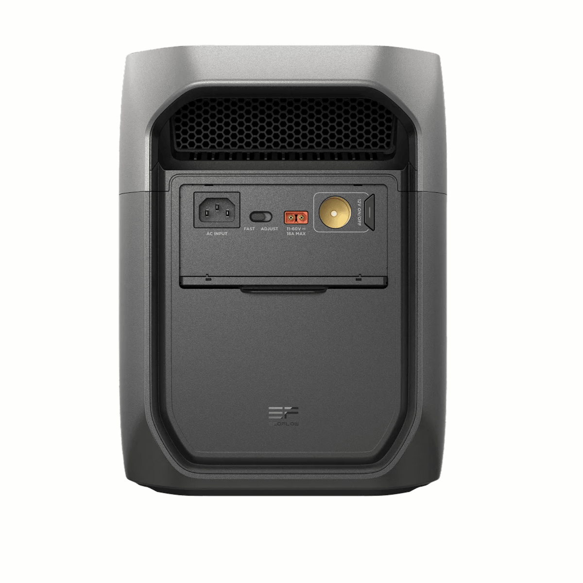 EcoFlow DELTA 3 Max Plus portable power station with digital display and multiple outlets, providing 2048Wh backup power.