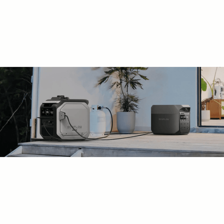 EcoFlow DELTA 3 portable power station with digital display, multiple outlets, and handle for portable energy supply, 1024Wh capacity.
